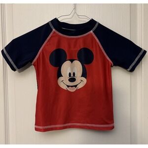 Disney Mickey Mouse Rash Guard Swim Shirt Beach Swim Wear‎ - Size 2T